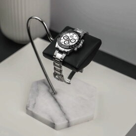 IFLW ウォッチスタンド Panda Lilac （ブラック/マーブル）腕時計1本用 Watch stand 高級腕時計専用 インテリア　大理石ロレックス インテリア 収納 フランクミューラー オメガ グッチ ブライトリング カシオ ブルガリ リシャール 展示台 ヨーロッパ