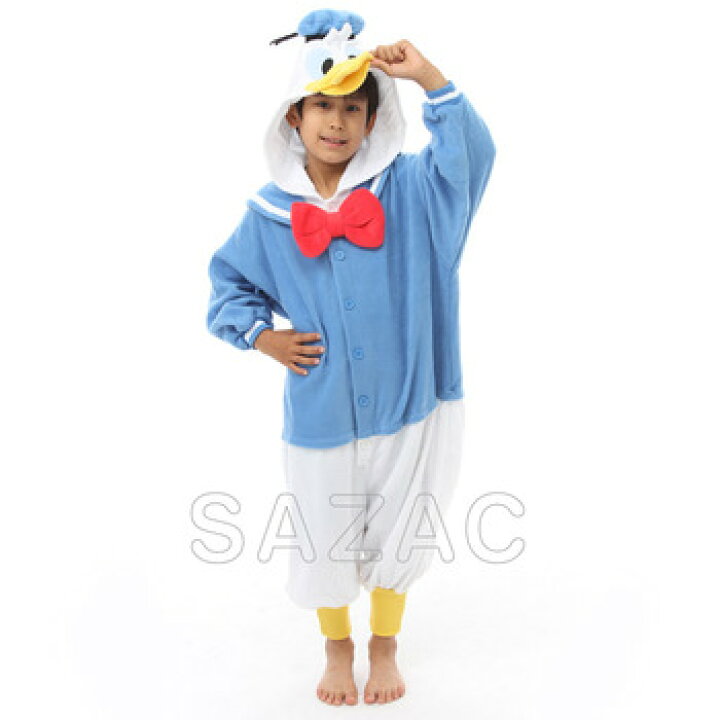 楽天市場 コスプレ 仮装 Sazac サザック フリース着ぐるみ ドナルドダック 子供用 130 コスプレ 衣装 ハロウィン 仮装 コスチューム 子供 アニメ ディズニー グッズ 可愛い キッズ 着ぐるみ パジャマ こども用 パーティーグッズ キャラクター かわいい 子ども用 公式