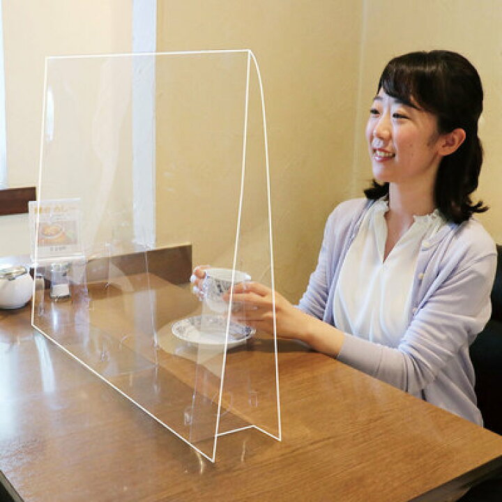 楽天市場】飛沫防止透明軽量パーテーション 中 1.0mm厚 高さ50cm×幅 