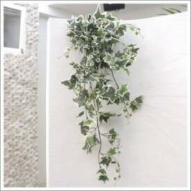 120cmリーフスワッグ(白斑アイビー) 人工観葉植物 【 インテリアグリーン フェイクグリーン 】