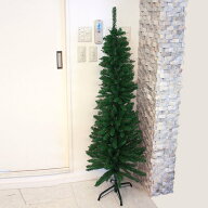 クリスマスツリー 150cmクリスマススリムツリー ENTERPRISE クリスマスツリー スリム型ツリー 組立式 鉄…
