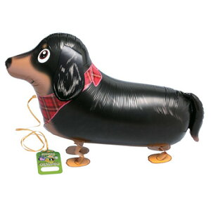 お散歩ミニチュアダックスフンド 10枚入 【 アニマル ふうせん パーティー用品 マイラーバルーン お散歩風船 ヘリウムガス 装飾品 飾り アルミフォイル フィルム風船 イベント用品 フィルム