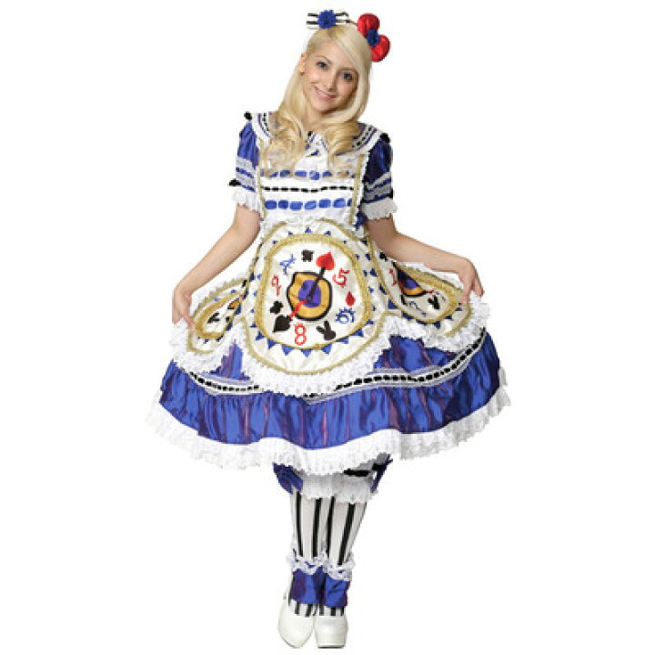 楽天市場 あす楽12時まで コスプレ 仮装 大人用dxアリスキティ ブルー コスプレ 衣装 ハロウィン 仮装 コスチューム アニメ 不思議の国の アリス グッズ サンリオ ハローキティ 大人 正規ライセンス品 キャラクター 女性用 パーティーグッズ 余興 レディース