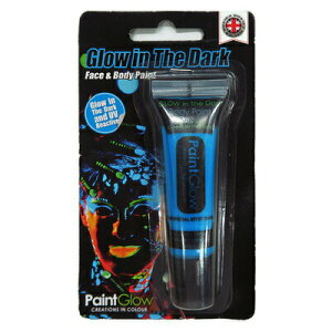 �R�X�v�� ���� GLOW IN THE DARK �O���[�C���U�_�[�N �t�F�C�X&�{�f�B�y�C���g �u���[ [Glow In The Dark Face & Body Paint (blue)] ���j�G���^�[�v���C�Y �t�F�C�X�y�C���g ���C�N �v�`���� �R�X�v������ ��