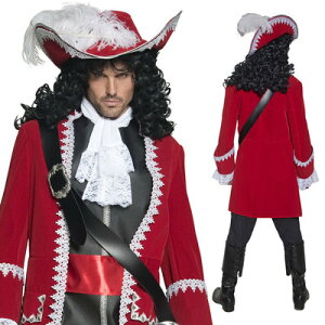 コスプレ 仮装 パイレーツキャプテンフック船長 M 【 コスプレ 衣装 ハロウィン 仮装 コスチューム 海賊 女海賊 余興 大人用 パーティーグッズ 男性用 メンズ 】