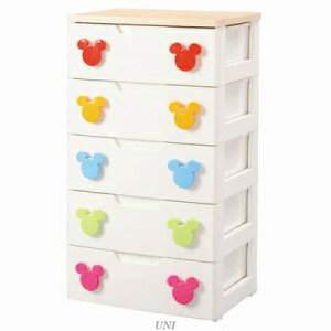 【取寄品】 アイリスオーヤマ キッズチェスト 5段 キッズカラー ディズニー ミッキー MHG-555 【 子供用チェスト 子ども 箪笥 棚 こども 子供用家具 リビング家具 インテリア雑貨 引出し たん