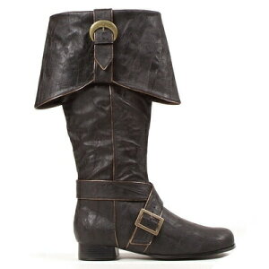 コスプレ 仮装 パイレーツブーツ バックルデコ ブラック メンズS 26〜27cm 【 コスプレ 衣装 ハロウィン 海賊 パーティー 靴 メンズ シューズ 変装グッズ 大人用.男性用 プチ仮装 ハロウィン 衣