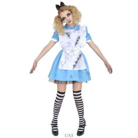 コスプレ 仮装 DEath of Doll Crazy Alice(クレイジーアリス) 【 コスプレ 衣装 ハロウィン 仮装 レディース 服 コスチューム ol アリス 女性用 パーティーグッズ ゾンビ お化け おばけ ゴシックホラー 大人用 怖い ゴースト 余興 幽霊 オバケ ゴシック服 】