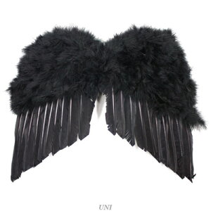 コスプレ 仮装 Patymo 堕天使の羽(ブラック) 【 コスプレ 衣装 ハロウィン 悪魔 デビル 天使の羽 変装グッズ プチ仮装 パーティーグッズ ハロウィン 衣装 翼 デビルウイング 】