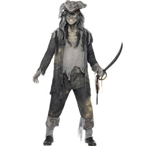 コスプレ 仮装 ゴーストシップグール 大人用 L 【 コスプレ 衣装 ハロウィン 仮装 コスチューム 海賊 男性用 幽霊 女海賊 余興 お化け ホラー オバケ ゴーストパイレーツ 怖い パーティーグッ