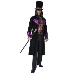 コスプレ 仮装 ゴシック伯爵 大人用 XL (大きめサイズ) 【 コスプレ 衣装 ハロウィン 仮装 コスチューム 大きいサイズ メンズ ゴシック ドラキュラ ヴァンパイア 吸血鬼 男性用 パーティーグ