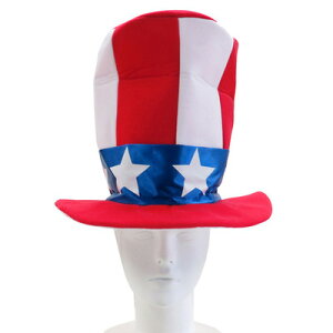 コスプレ 仮装 Patymo アンクルサム・USAクイズハット 【 コスプレ 衣装 ハロウィン パーティーグッズ かぶりもの マジシャン 帽子 手品帽子 手品師 ダンス シルクハット プチ仮装 キャップ ハ