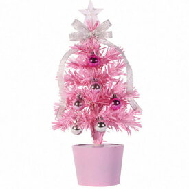 クリスマスツリー 30cmファイバーツリー ピンク 【 クリスマスツリー ミニ ライト 飾り 小型 光 ミニツリー 小さい 卓上ツリー 装飾 】
