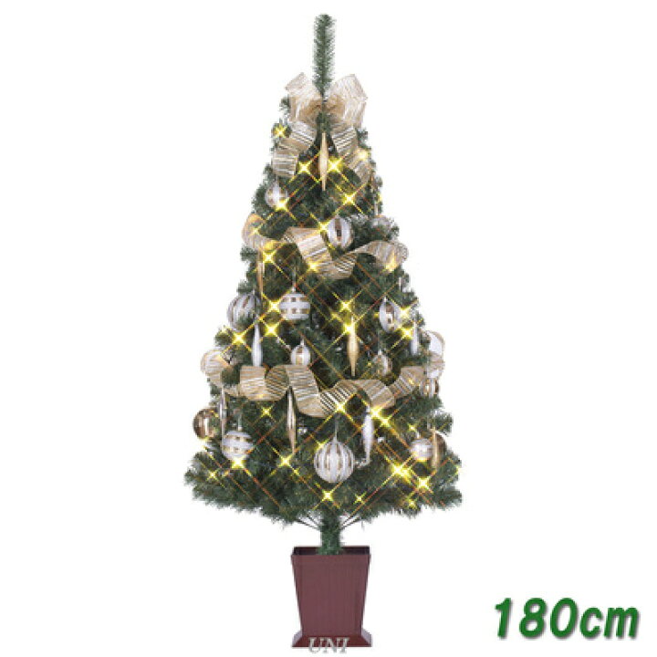 楽天市場】クリスマスツリー 180cmセットツリー ベール 四角ポット付 