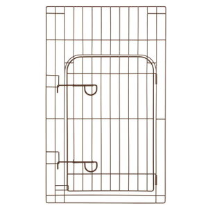 【取寄品】 カスタムサークル 単品60H 入口付 ブラウン 【 犬用品 ペット用品 イヌ ペットグッズ 】