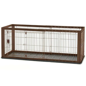 【取寄品】 木製スライドサークル レギュラー ダークブラウン 【 小さい ペットグッズ 小型犬用 イヌ ケージ 犬用品 ペット用品 】