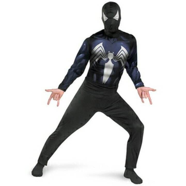 楽天市場 コスプレ 仮装 ブラック スパイダーマン クラシック 大人用 Xl 42 46 大きいサイズ コスプレ 衣装 ハロウィン 仮装 コスチューム 大きいサイズ メンズ マーベル グッズ スパイダーマン アメコミ 男性用 余興 パーティーグッズ 正規ライセンス品 公式 Marvel
