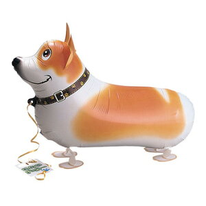 【取寄品】 お散歩パピー コーギー 10枚入 【 アニマル アルミフォイル 動物 フィルム風船 ヘリウムガス イベント用品 パーティー用品 フィルムバルーン お散歩バルーン ふうせん アルミホ