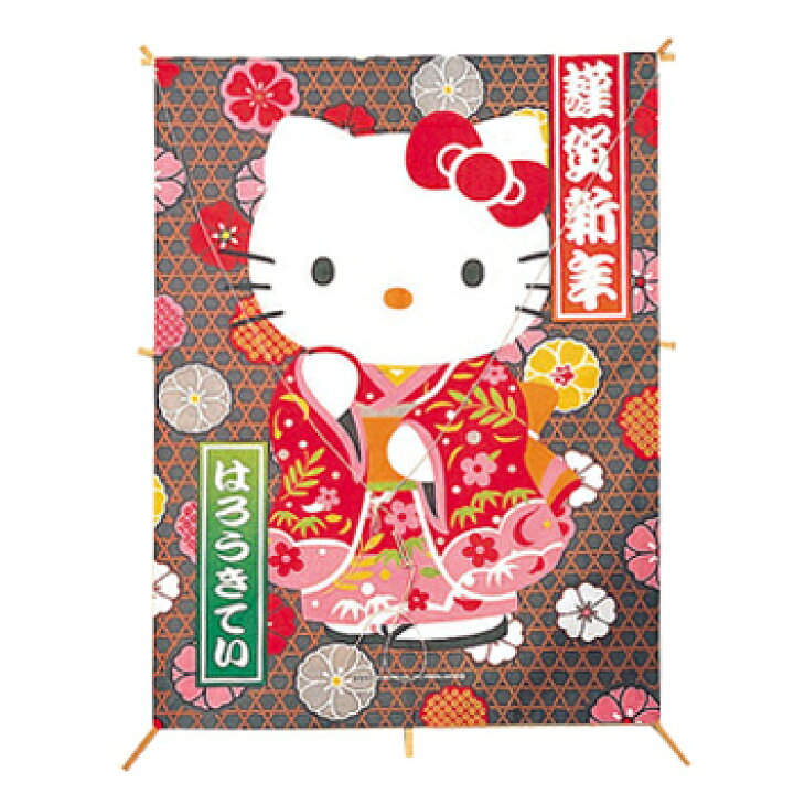 楽天市場 正月飾り 正月用品 ハローキティ角凧晴れ着 オモチャ お正月グッズ レトロ タコ たこ 正月遊び カイト 凧揚げ 凧あげ イベント用品 縁起物 凧上げ 昔のおもちゃ 日本の伝統玩具 迎春 パーティワールド