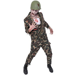 コスプレ 仮装 ZOMBIE COLLECTION Zombie soldier(ゾンビソルジャー) 【 コスプレ 衣装 ハロウィン 仮装 コスチューム ol 余興 スプラッター ホラー 怖い 男性用 血まみれ 大人用 メンズ パーティーグッ
