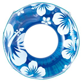 【取寄品】 浮き輪 100cm クリアブルーハイビスカス 【 海水浴 水遊び用品 ウキワ プール用品 86cm～100cm 浮輪 ビーチグッズ 浮き輪 大人 大人用 水物 うきわ 】