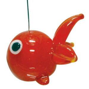 浮玉赤金魚 【 ミニチュア きんぎょ インテリア雑貨 人形 置物 ガラス細工 夏 】