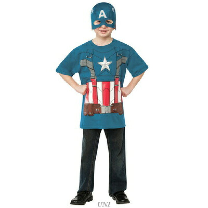 楽天市場】コスプレ 仮装 レトロキャプテンアメリカTシャツ 子供用 M 