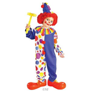 コスプレ 仮装 クラウンピエロスーツ(ECON) 子供用 M 【 コスプレ 衣装 ハロウィン 仮装 コスチューム 服 キッズ 子供 道化師 子ども用 パーティーグッズ ピエロ衣装 ピエロ服 こども ピエロコ