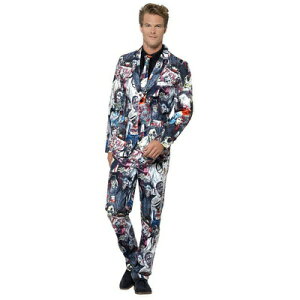 コスプレ 仮装 ゾンビスーツ 大人用 M 【 コスプレ 衣装 ハロウィン 仮装 コスチューム 男性用 パーティーグッズ グロテスク 怖い スプラッター 余興 メンズ ホラー 】