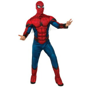 コスプレ 仮装 スパイダーマンホームカミング 大人用 【 コスプレ 衣装 ハロウィン 仮装 コスチューム マーベル グッズ スパイダーマン 公式 男性用 メンズ 正規ライセンス品 余興 アメコミ
