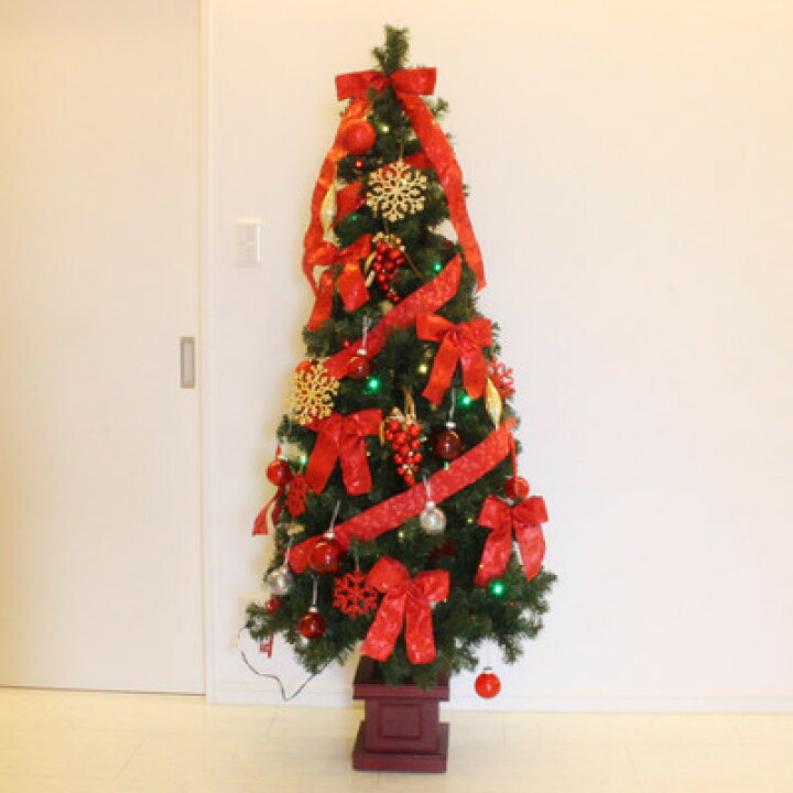 楽天市場】クリスマスツリー LED 180cm 木製ポットセットツリー 