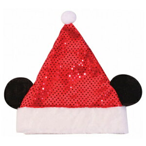 【取寄品】 クリスマス ミッキーマウス キラキラサンタ帽子 【 サンタ コスプレ 仮装 変装グッズ Disney ハット キャップ 小物 アクセサリー ディズニー公式ライセンス かぶりもの 】