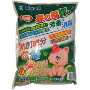 アース・ペット 猫砂楽園 森の香ダブル 7L 【 ネコ ペットグッズ 木製 トイレ砂 猫用品 トイレ用品 ペット用品 】