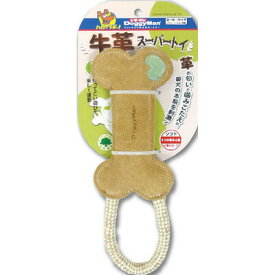 【取寄品】 ドギーマン 牛革スーパートイ ボーン おもちゃ 犬用品 天然素材 ロープ付き