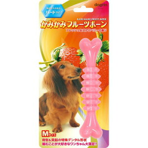 【取寄品】 スーパーキャット かみかみフルーツボーン ストロベリー ハード M 【 歯磨き用おもちゃ トリミング ペットグッズ ペット用品 遊具 グルーミング お手入れ用品 イヌ 犬用品 オモ