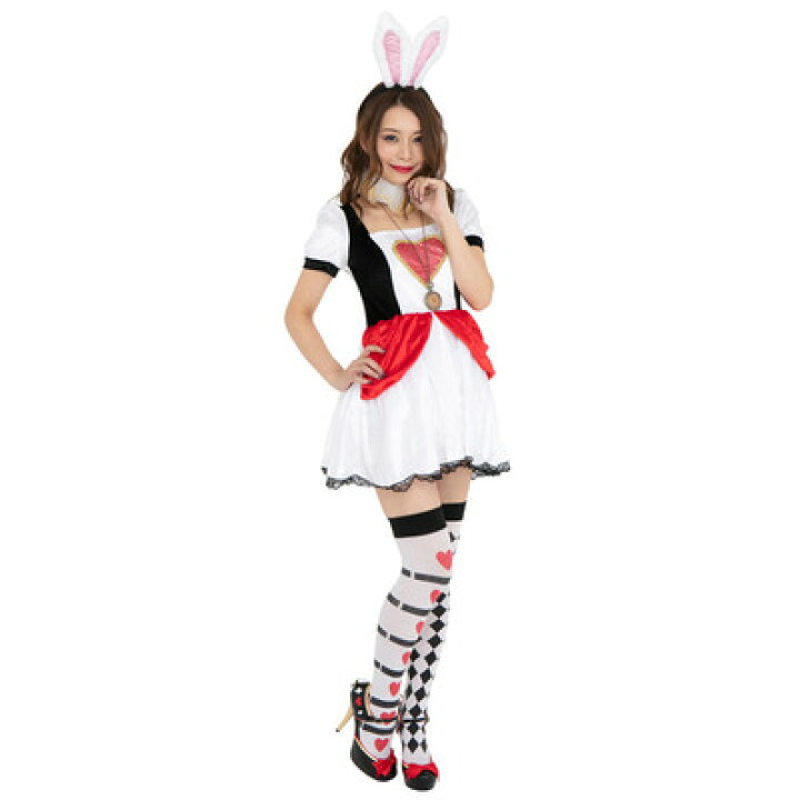 楽天市場 コスプレ 仮装 Club Queen Heart Rabbit ハートラビット コスプレ 衣装 ハロウィン 仮装 コスチューム 動物 アニマル 不思議の国のアリス グッズ パーティーグッズ おとぎ話 大人用 余興 レディース 女性用 ウサギ 童話 兎 白うさぎ パーティワールド