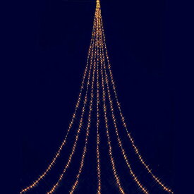 500cm 672球ニューゴールドLEDドレープライト(ナイアガラ) 【 デコレーション 雑貨 クリスマス飾り 電球 クリスマスパーティー 装飾 防水 防滴 パーティーグッズ 電飾 イルミネーションライト 屋外 】
