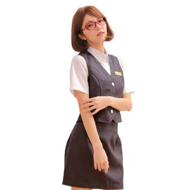 コスプレ 仮装 ミストレスオフィス グレー M 【 コスプレ 衣装 ハロウィン 仮装 レディース コスチューム 制服 余興 女性用 オフィスレディ OL 大人用 パーティーグッズ 】