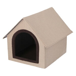 ペットハウス 三角屋根 Lサイズ ベージュ 【 ネコ ペットグッズ 猫用品 カドラー 寝具 ベッド イヌ ペット用品 犬用品 】