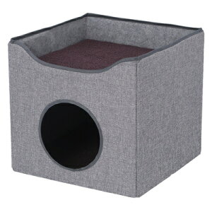 ペットハウス ルーフベッド付き グレー 【 猫用品 ペットグッズ イヌ カドラー ネコ ペット用品 犬用品 寝具 】