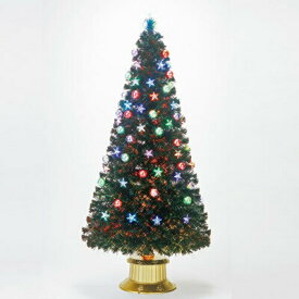 【取寄品】 クリスマスツリー 150cm とっても光るレインボースターグリーンファイバーツリー 【 飾り 装飾 ライト 】