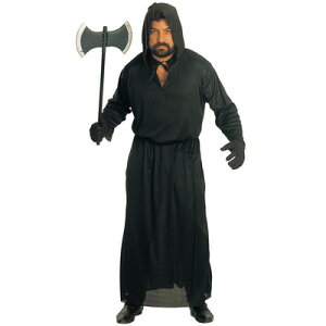 コスプレ 仮装 ブラックフードローブ 大人用 【 コスプレ 衣装 ハロウィン 仮装 コスチューム ローブ パーティーグッズ ホラー メンズ リーパー 怖い 死神 ゴースト 余興 男性用 】