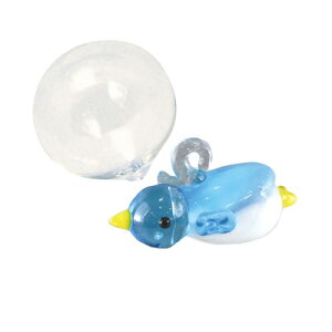 N浮玉泳ぐペンギン 【 魚 人形 海のいきもの 夏 ミニチュア 置物 インテリア雑貨 ガラス細工 】