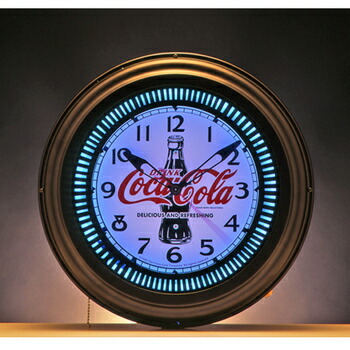 大人女性の テーブルトップネオンクロック[U.S. Airforce] 照明 置き時計 置時計