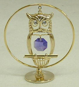 【取寄品】 SWAROVSKI オーナメントシリーズ 梟(フクロウ) 01403 【 ガラス細工 置物 飾り ミニチュア スワロフスキー インテリア雑貨 】