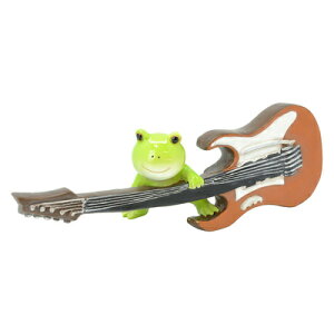 カエル楽団 オーナメント ギター 【 おしゃれ 置物 アニマルオブジェ インテリア雑貨 動物 】
