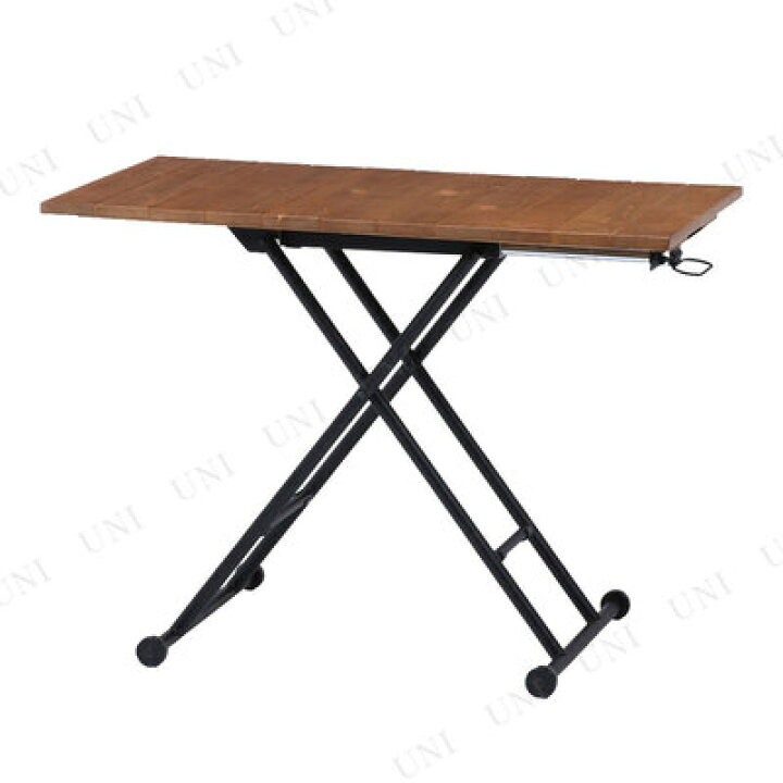 楽天市場】【取寄品】 昇降テーブル シルビア アンティークブラウン  