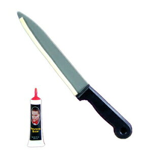 コスプレ 仮装 ホラーナイフ(血のり付き) 【 コスプレ 衣装 ハロウィン 変装グッズ おもちゃ 仮装用 パーティーグッズ レプリカ プチ仮装 オモチャ ソード ハロウィン 衣装 剣 玩具 武器 】