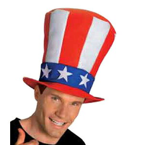 コスプレ 仮装 アンクルサムハット 【 コスプレ 衣装 ハロウィン パーティーグッズ かぶりもの マジシャン 帽子 手品師 手品帽子 ダンス キャップ 変装グッズ シルクハット プチ仮装 ハロウ