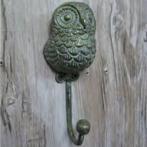 フック(ふくろう) 正面向き 【 カバン ハンガーフック 壁面収納 帽子 洋服掛け インテリア雑貨 壁掛けフック コート掛け ウォールハンガー ウォールフック 家具 おしゃれ 壁掛けハンガー コ